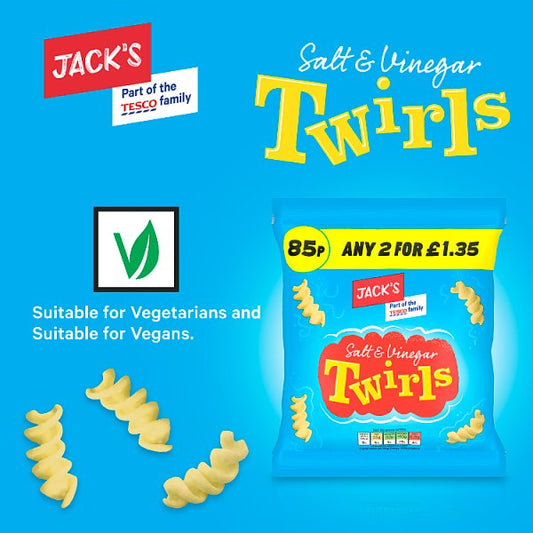 Jack's Salt & Vinegar Twirls 18 x 45g
