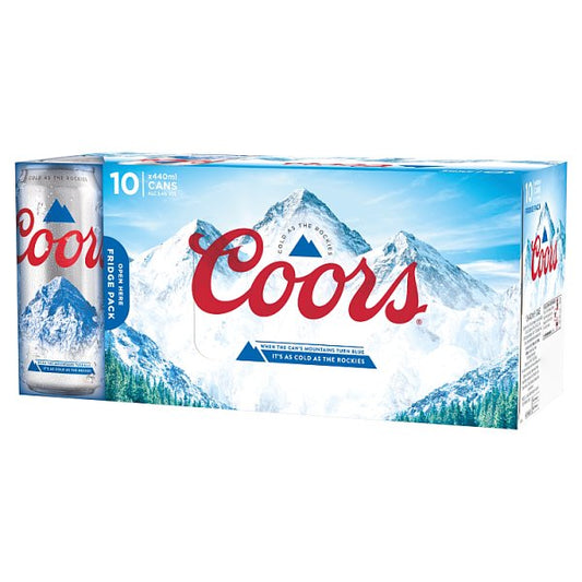 Coors Lager Beer Can 10 x 440ml