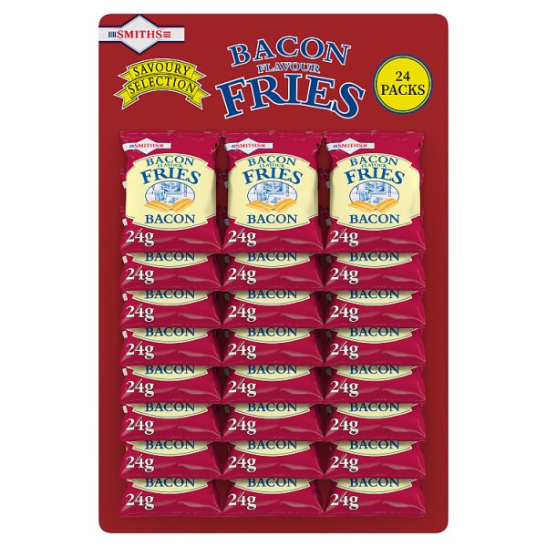 Smith's Fries Bacon Snacks Pub Card 24 x 24g