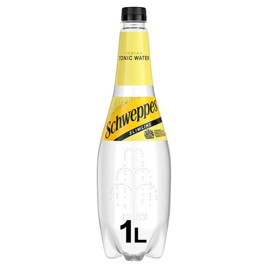 Schweppes Slimline Tonic Water 6 x 1L Bottles