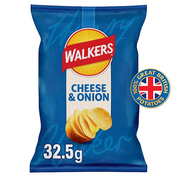 Walkers Cheese & Onion Crisps 32 x 32.5g