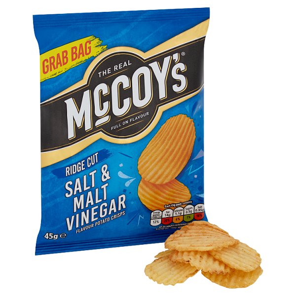 McCoy's Salt & Malt Vinegar Grab Bag Crisps 36 x 45g
