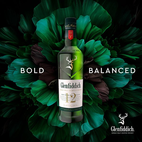 Glenfiddich 12 Year Old Single Malt Scotch Whisky 70cl