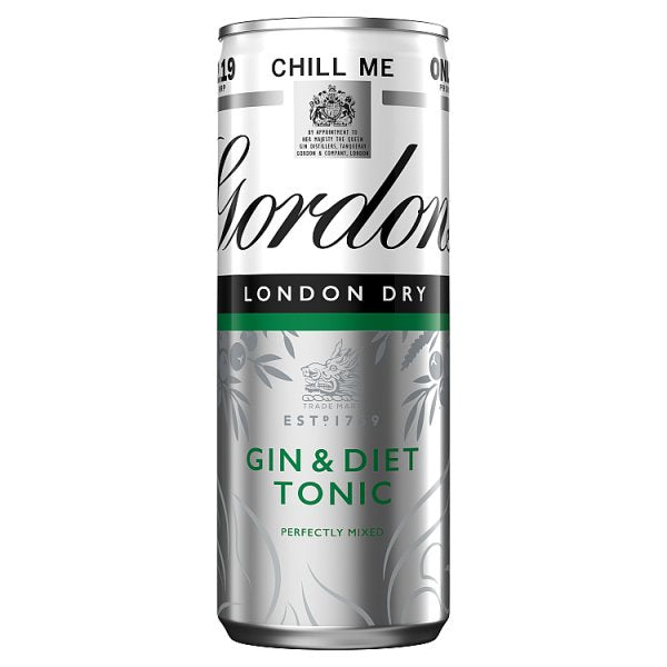 Gordon's Gin & Diet Tonic 5% vol 12 x 250ml Can