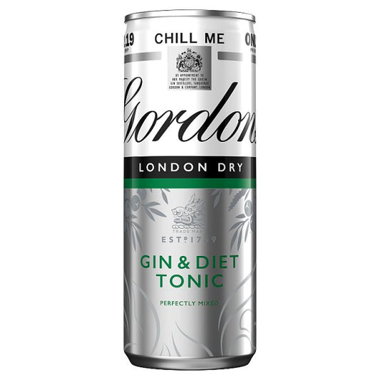 Gordon's Gin & Diet Tonic 5% vol 12 x 250ml Can