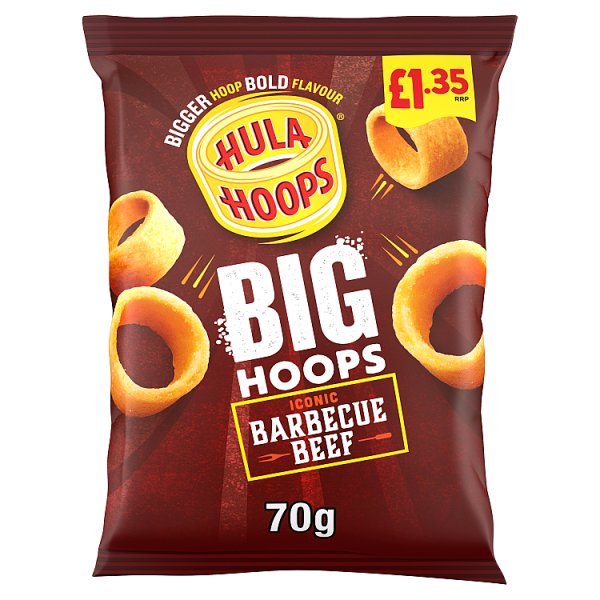 Hula Hoops Big Hoops BBQ Beef Crisps 20 x 70g