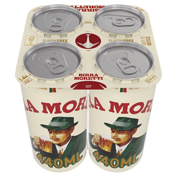 Birra Moretti Premium Lager Beer Can 24x440ml