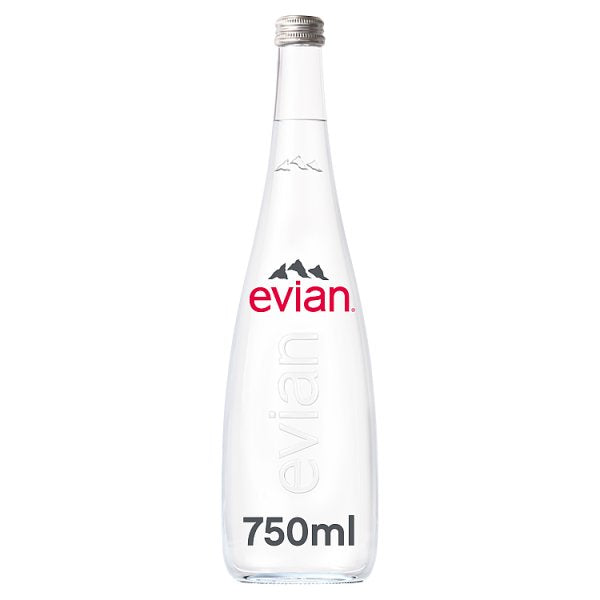 evian Still Natural Mineral Water Glass Bottle 12 x 750ml