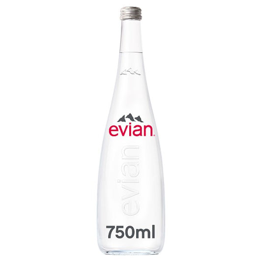evian Still Natural Mineral Water Glass Bottle 12 x 750ml