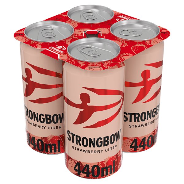 Strongbow Strawberry Cider 4% ABV Can 24 x 440ml