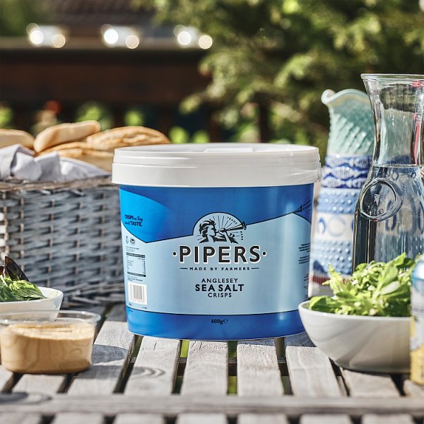 Pipers Anglesey Sea Salt Sharing Crisps Tub - 600g
