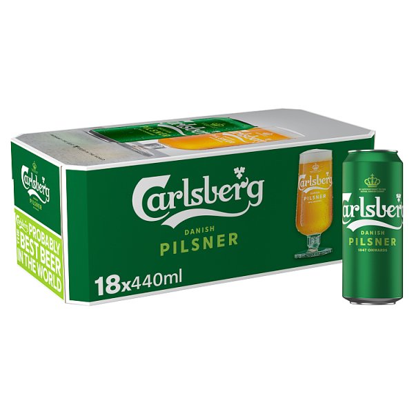 Carlsberg Danish Pilsner 18 x 440ml Cans