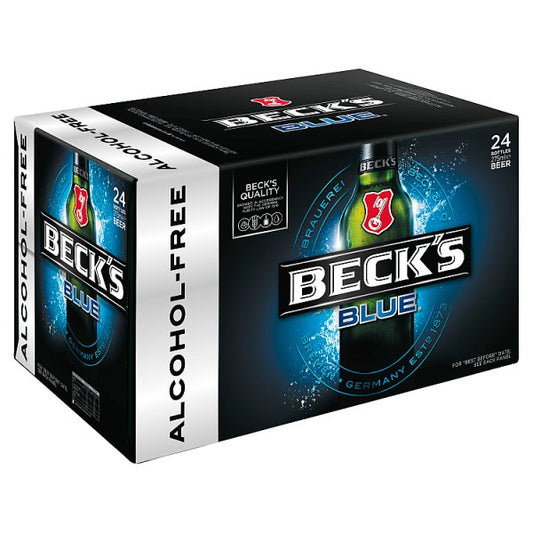 Beck's Blue 0.0% Alcohol Free Lager Beer Bottles 24x275ml