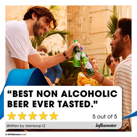 Peroni Nastro Azzurro 0.0% Italian Non-Alcoholic Beer 24 x 330ml Bottles