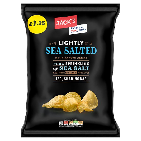 Jack's Lightly Sea Salted Hand Cooked Crisps 16 x 120g