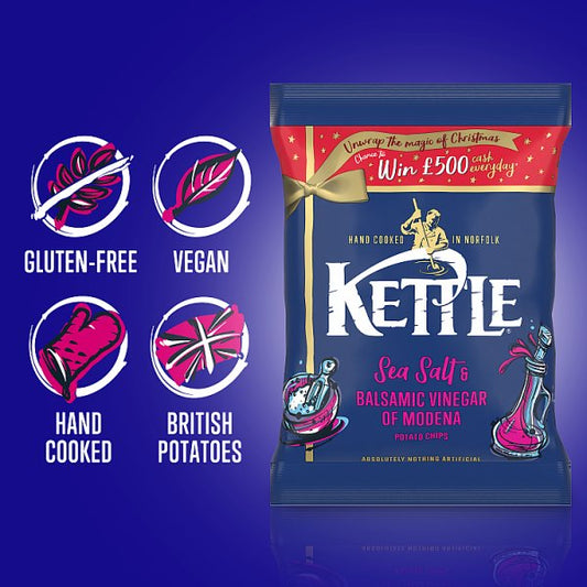 Kettle Sea Salt & Balsamic Vinegar of Modena Potato Chips 18 x 40g