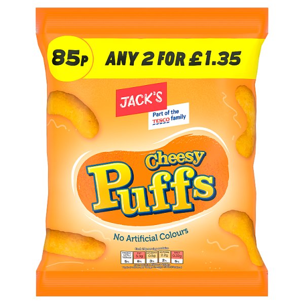 Jack's Cheesy Puffs 18 x 60g