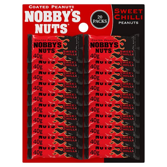 Nobby's Nuts Sweet Chilli Coated Peanuts Pub Card 20x40g