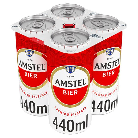Amstel Beer Premium Bavarian Pilsener Style Lager 3.4% Multipack Cans 24 x 440ml