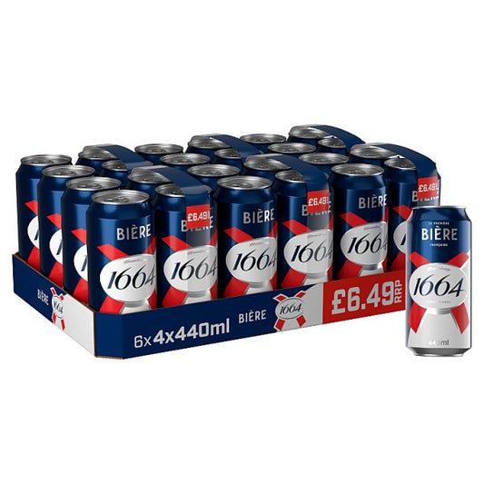 Kronenbourg 1664 Bière Blonde 24 x 440ml Cans