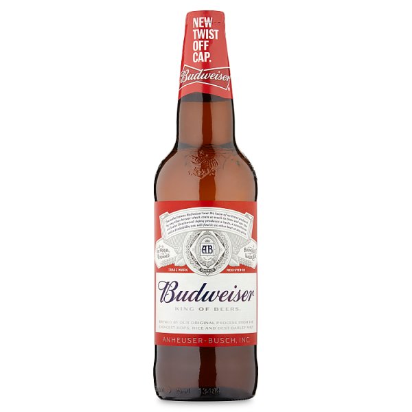Budweiser Lager Beer Bottles 12x660ml