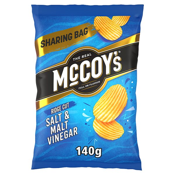 McCoy's Salt & Malt Vinegar Sharing Crisps 12 x 140g