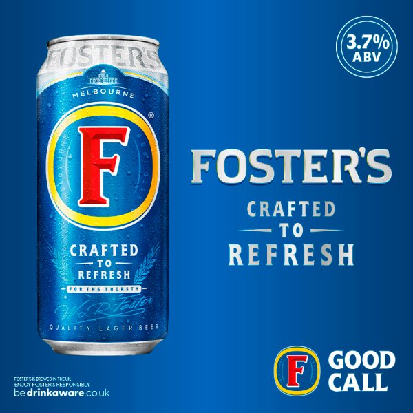 Foster's Beer Lager 3.7% ABV Multipack Can 24 x 440ml