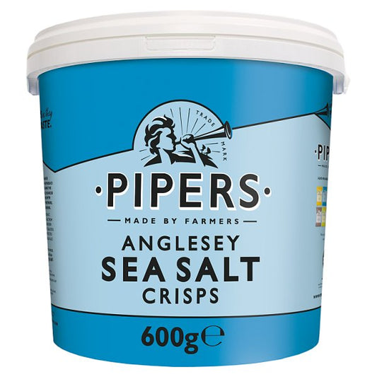 Pipers Anglesey Sea Salt Sharing Crisps Tub - 600g