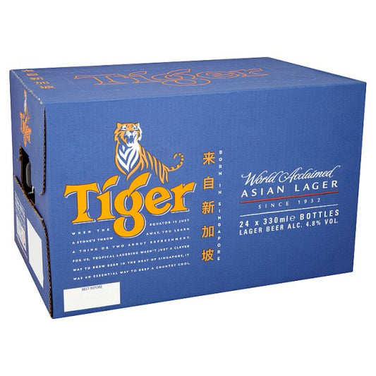 Tiger Asian Lager Beer Bottle 24 x 330ml