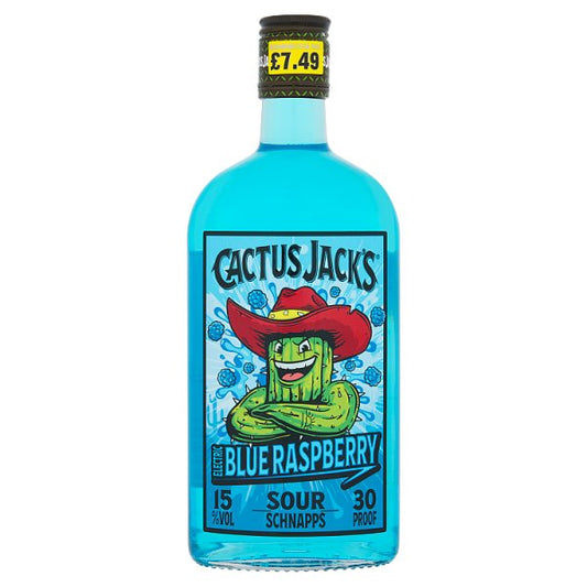 Cactus Jack's Electric Blue Raspberry Sour Schnapps - 50cl