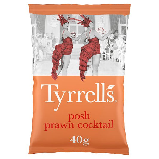 Tyrrells Posh Prawn Cocktail Crisps 24 x 40g