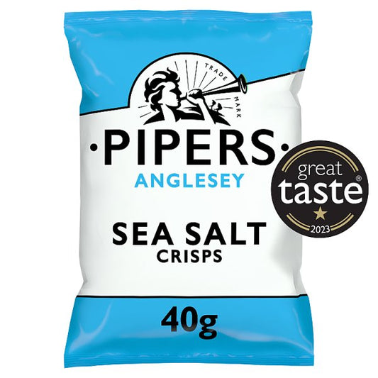 Pipers Anglesey Sea Salt Crisps Grab Bag 24 x 40g