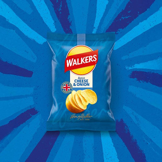 Walkers Cheese & Onion Crisps 32 x 32.5g