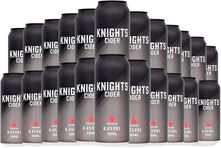 Knights Premium Cider 24 x 500ML Cans ABV 8.4%
