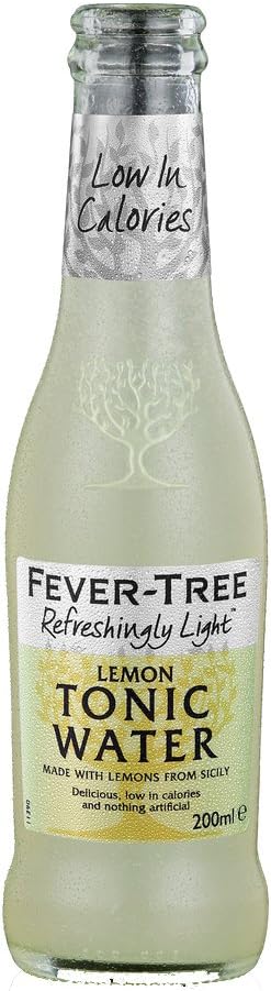 Fever Tree Refreshingly Light Lemon Tonic Water Bottles 24 x 200ML