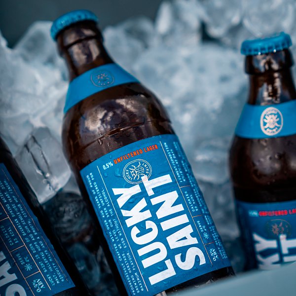 Lucky Saint Unfiltered Alcohol Free Lager 20 x 330ml Bottles