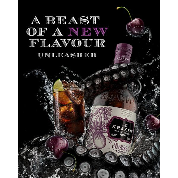 The Kraken Black Spiced Rum Black Cherry & Madagascan Vanilla 70cl