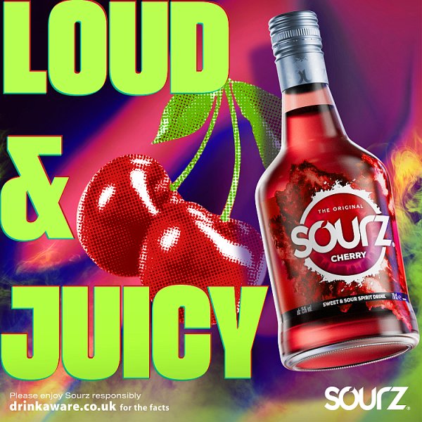 Sourz Cherry Sweet & Sour Liqueur 70cl