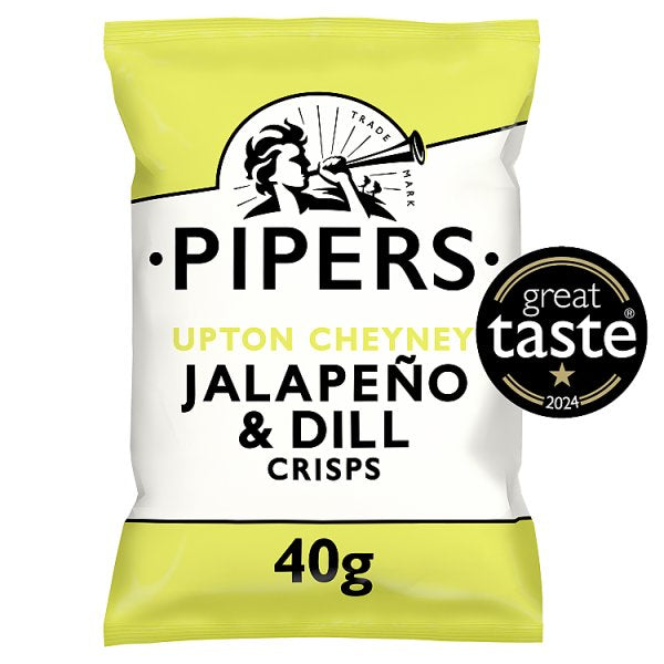 Pipers Upton Cheyney Jalapeño & Dill Crisps 24 x 40g