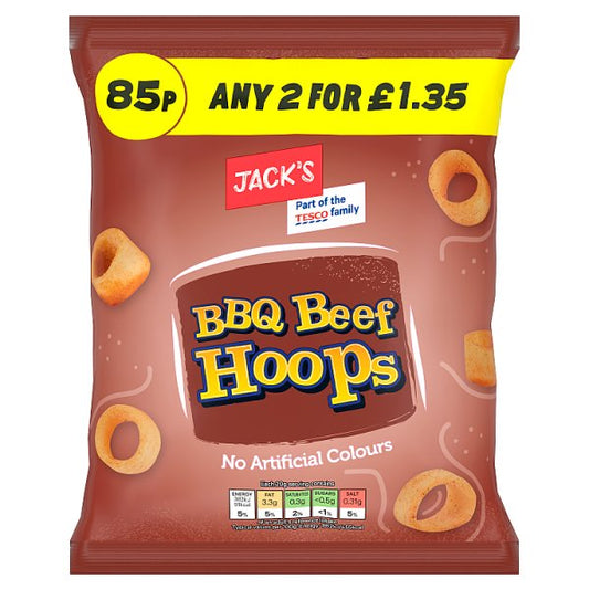 Jack's BBQ Beef Hoops 18 x 60g