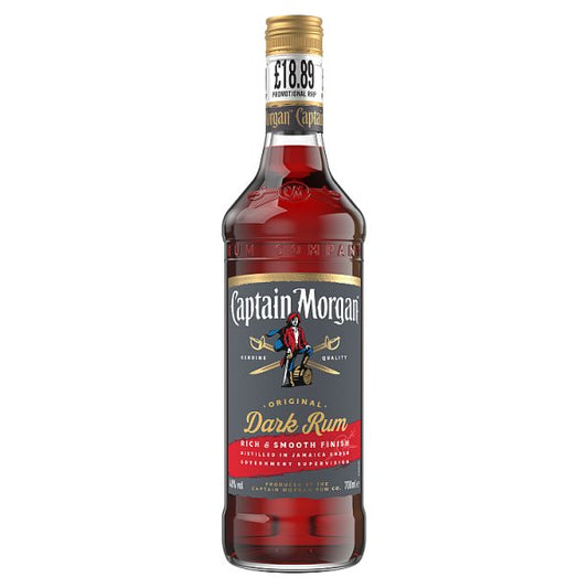 Captain Morgan Dark Rum 40% vol 70cl Bottle