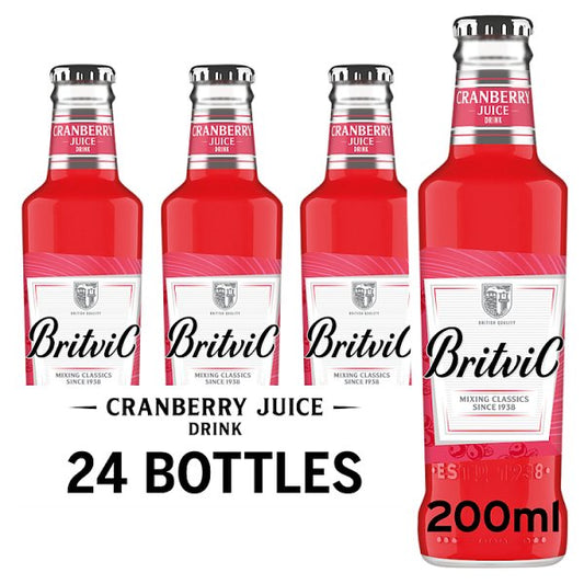Britvic Cranberry Juice Drink Bottle 24 x 200ml NRB