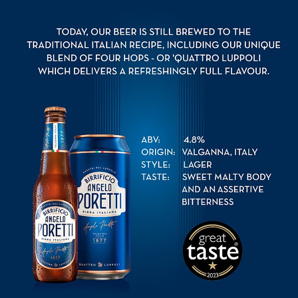 Birrificio Angelo Poretti Premium Lager Beer 24 x 440ml Cans