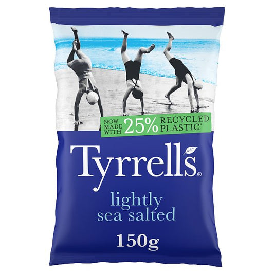 Tyrrells Lightly Sea Salted Sharing Crisps 8 x 150g