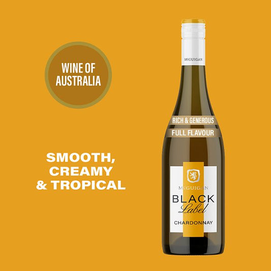 McGuigan Black Label Chardonnay Australian White Wine 6 x 75cl
