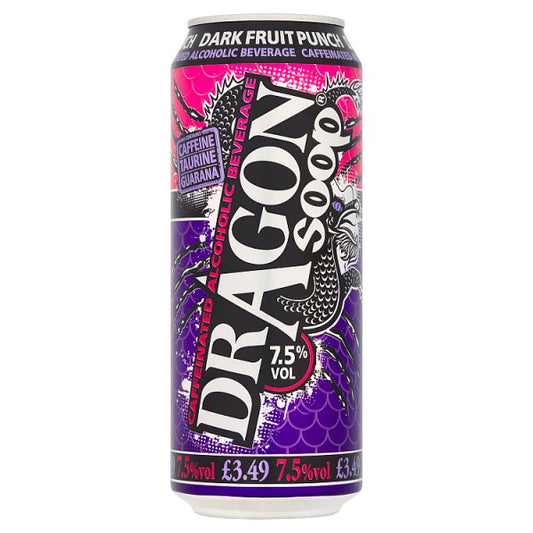 Dragon Soop Dark Fruit Punch Caffeinated Alcoholic Beverage 8 x 500ml