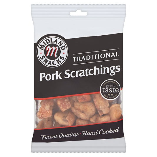 Midland Snacks Traditional Pork Scratchings 84 x 70g