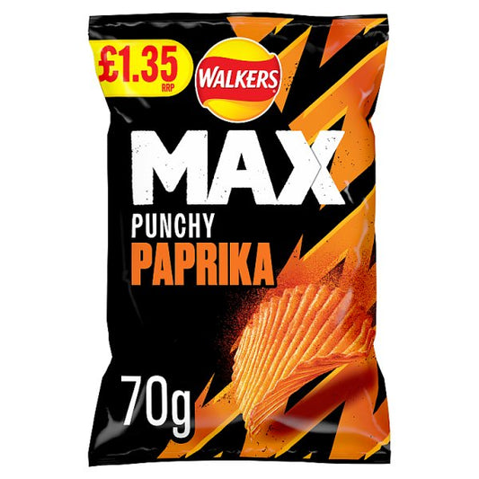 Walkers Max Punchy Paprika Sharing Crisps 15 x 70g