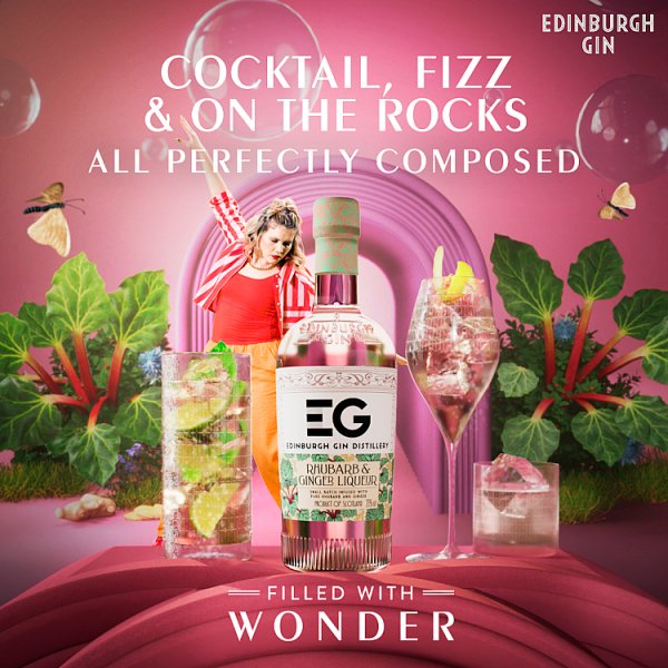 Edinburgh Gin Rhubarb & Ginger Liqueur - 50cl