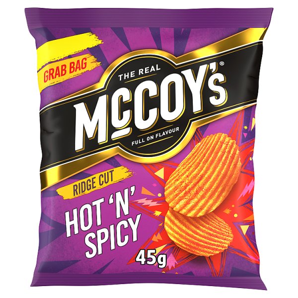 McCoy's Hot 'N' Spicy Flavour Potato Crisps 36 x 45g